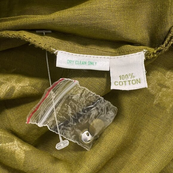 Sue Sartor Mughal Embroidered Tunic Top in Matcha Green Size X-Small - Picture 5 of 8